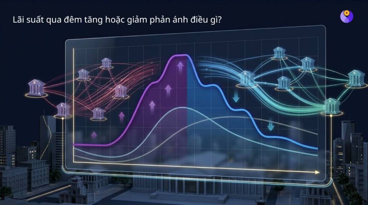 lãi suất qua đêm tăng - giảm phản ảnh gì