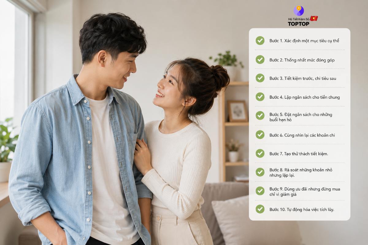 Các cách tiết kiệm tiền cho cặp đôi hiệu quả và bền vững